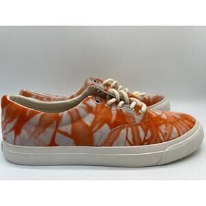 Polo Ralph Lauren Orange Tie Dye Sneakers Harpoon Casual Shoes Men’s Size 9D